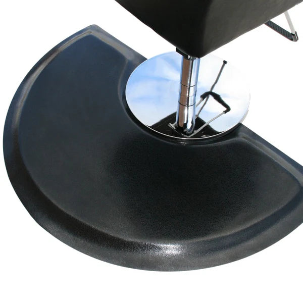 DIR Rhino® Anti-Fatigue Salon Barber Chair Mat Semi-Circle with Round Cut-Out
