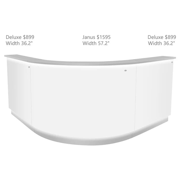 DIR Janus Combination - LED Illuminated Curved Reception Desk