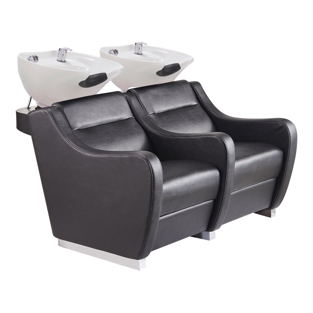 DIR Majestic Double Seats Shampoo Chair – Space-Saving Salon Solution