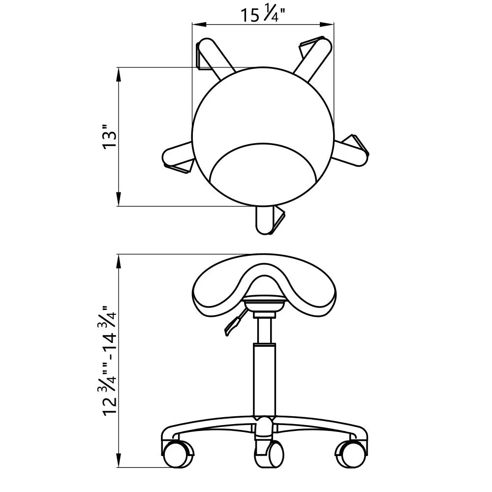 Nero Low Saddle Stool