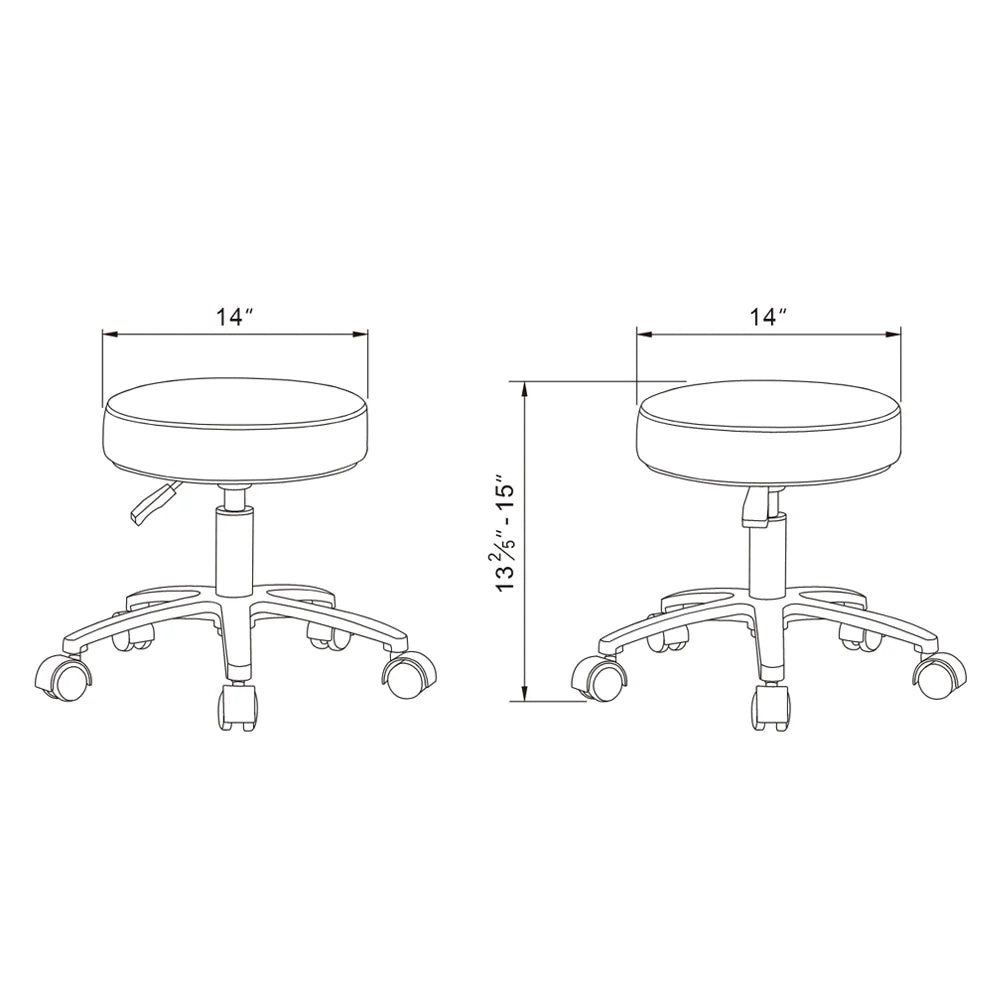 DIR Lunar Low Stool with Wheels