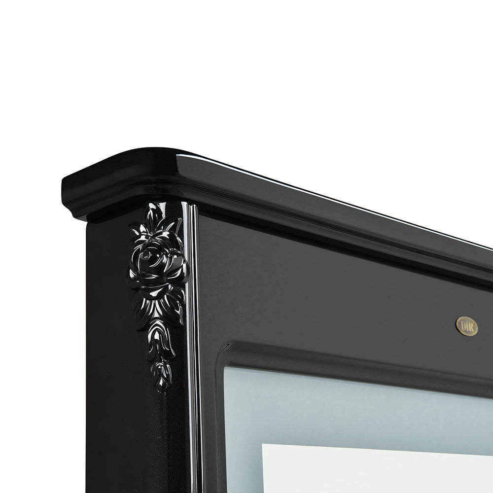 hair styling station mirror with led lights  in black 