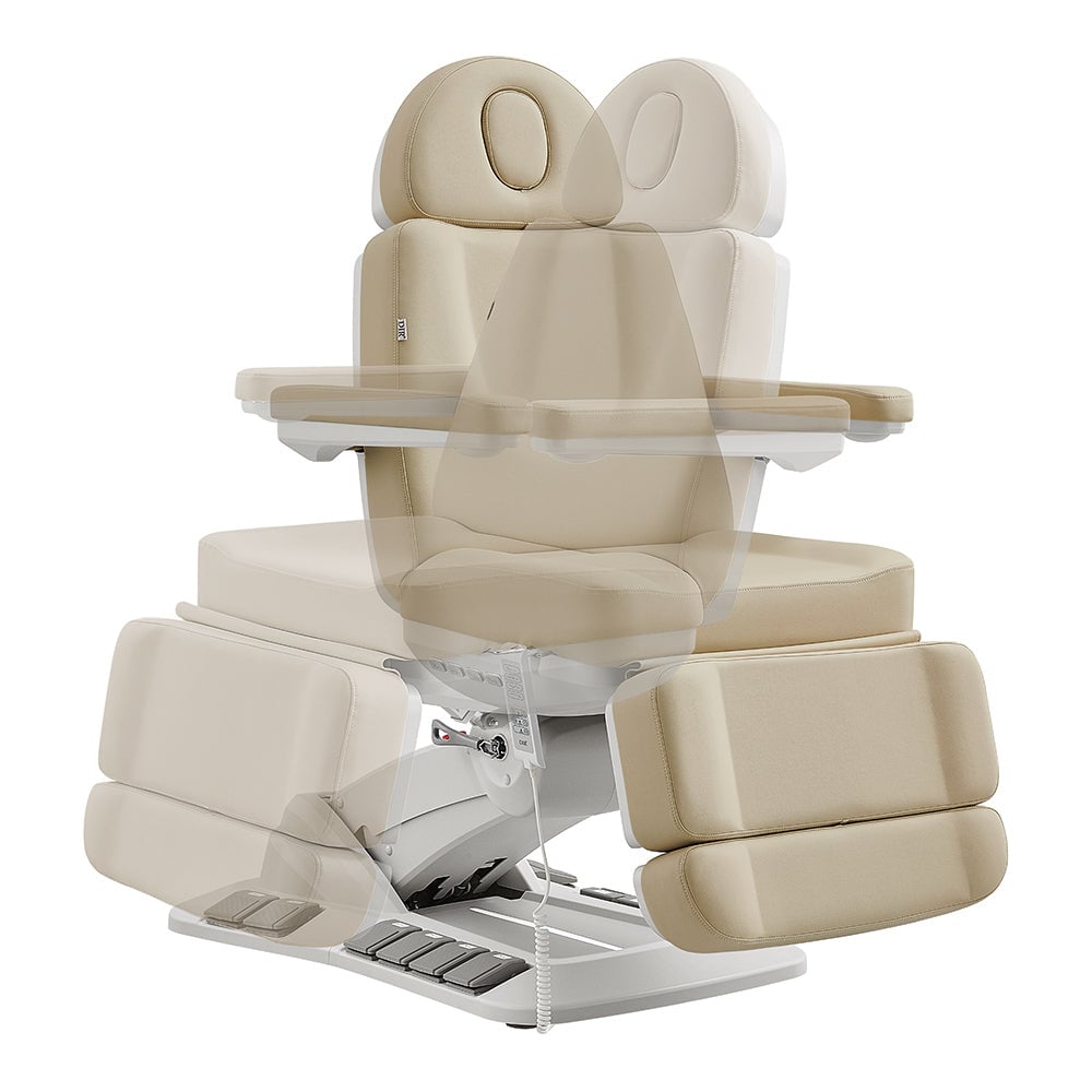Aurora 4-motor electric medical spa chair in use - adjustable height treatment table