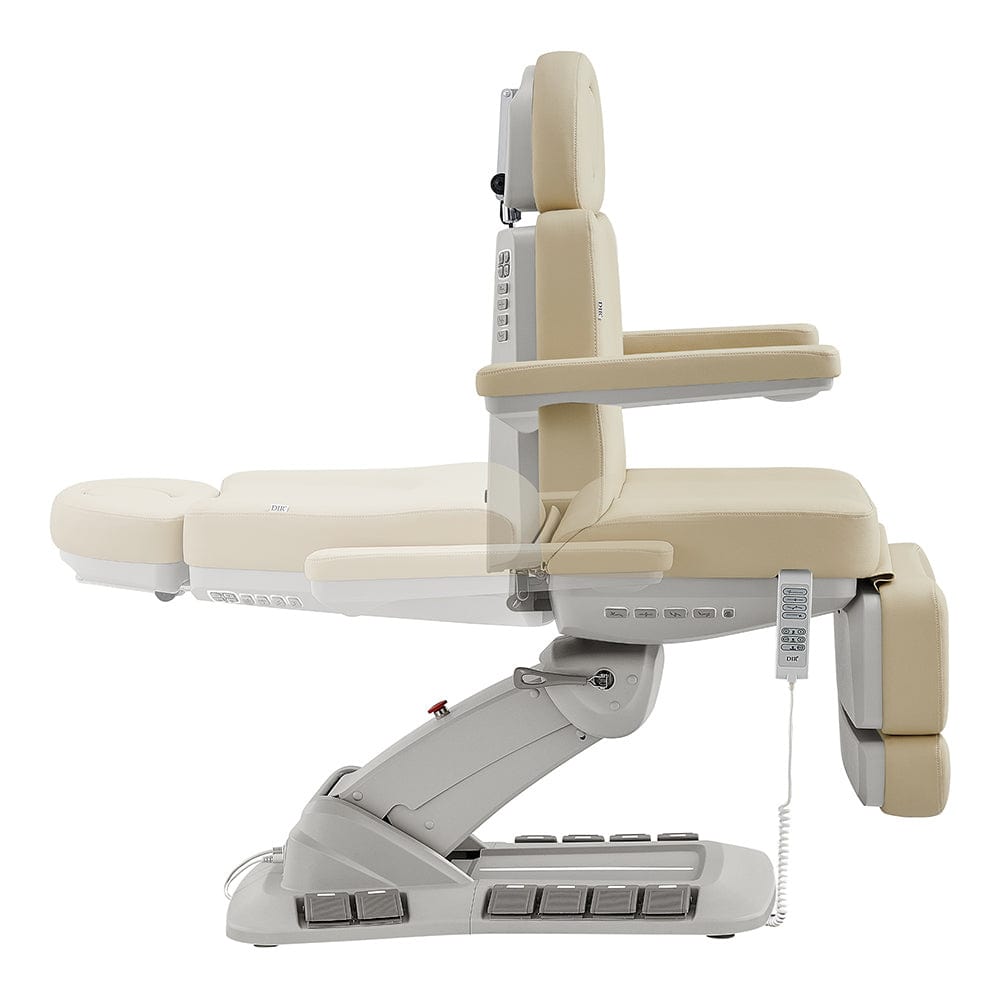 Aurora_swivel_electric_medical_spa_bed fully_reclined_position_with_LED_ambient_lighting