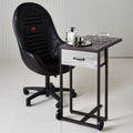 Belava Elora Manicure Dolly/ Portable Manicure Table - Wood Color / Light gray