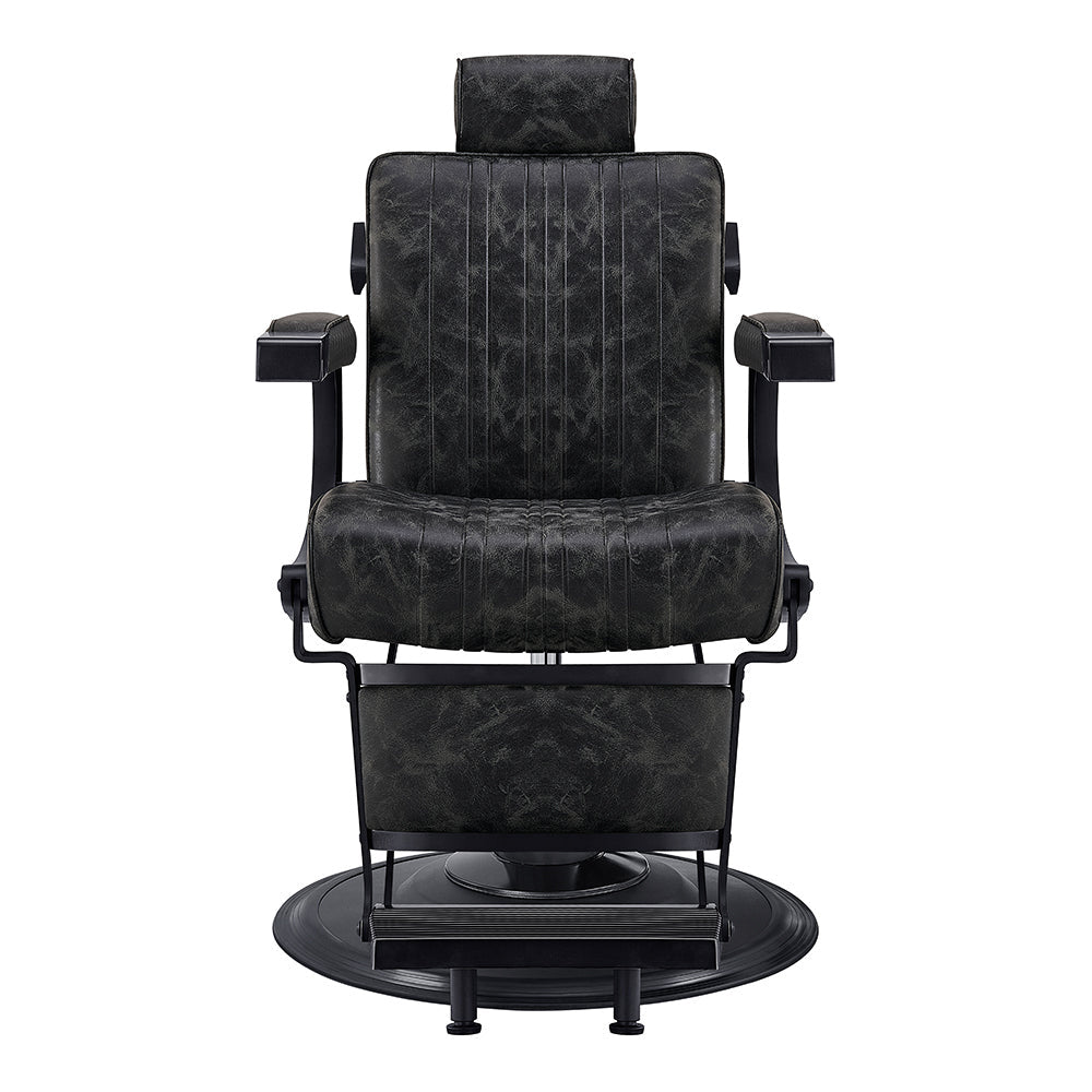 Belgrano Classic Barber Chair by DIR - professional hydraulic barber chair in black leather