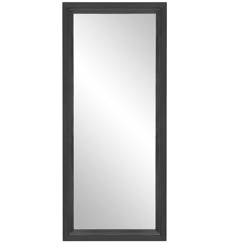 DIR Close-up of black textured mirror frame 