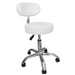 Rolling salon stool in white