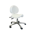 Coopala  Lotus Saddle Stool with Back Support - White