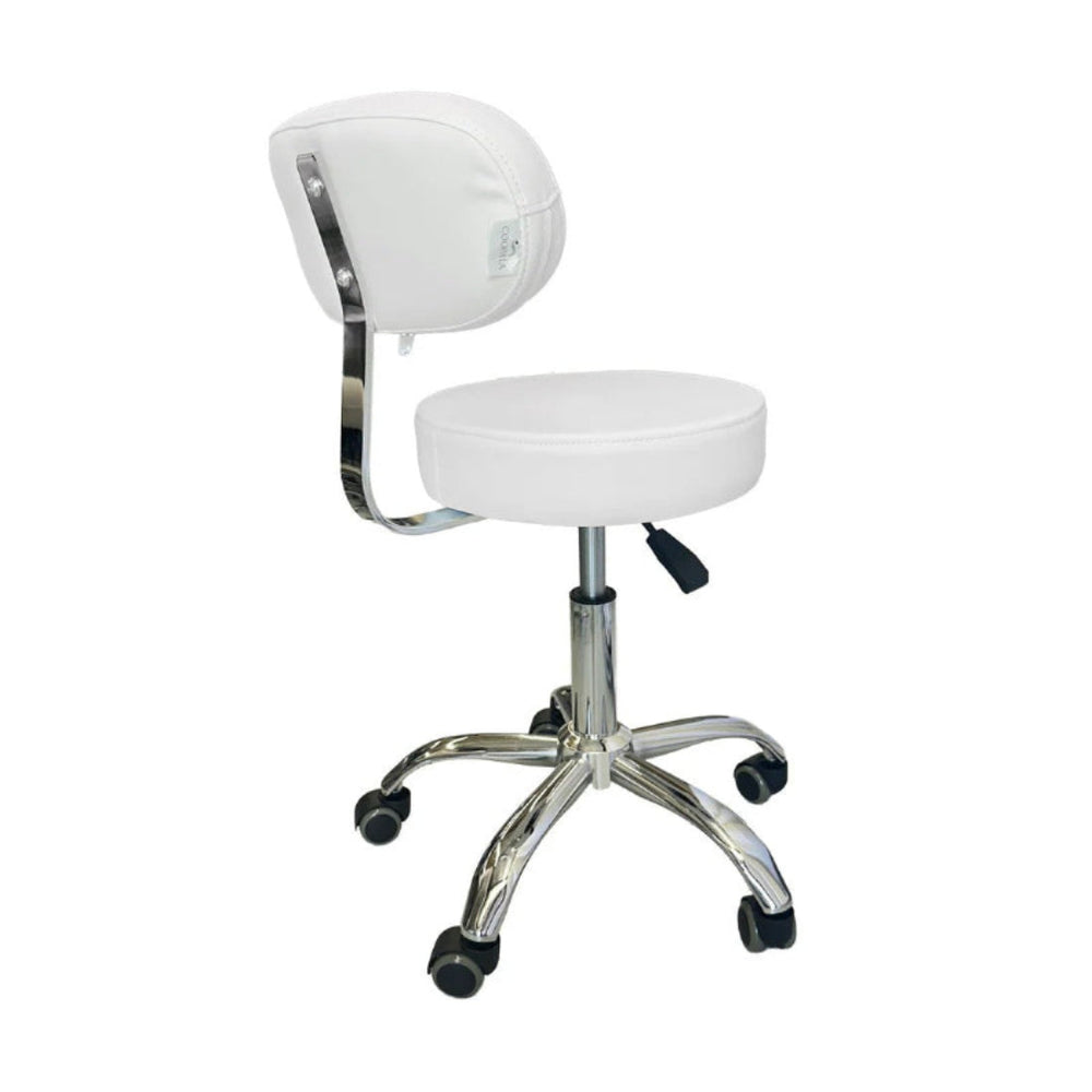 Coopala Oasis  Esthetician Round Stool with Back Support