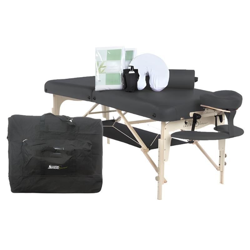 Custom Crafts Luxor Practice Essentials Kit - charcoal table in right side view 