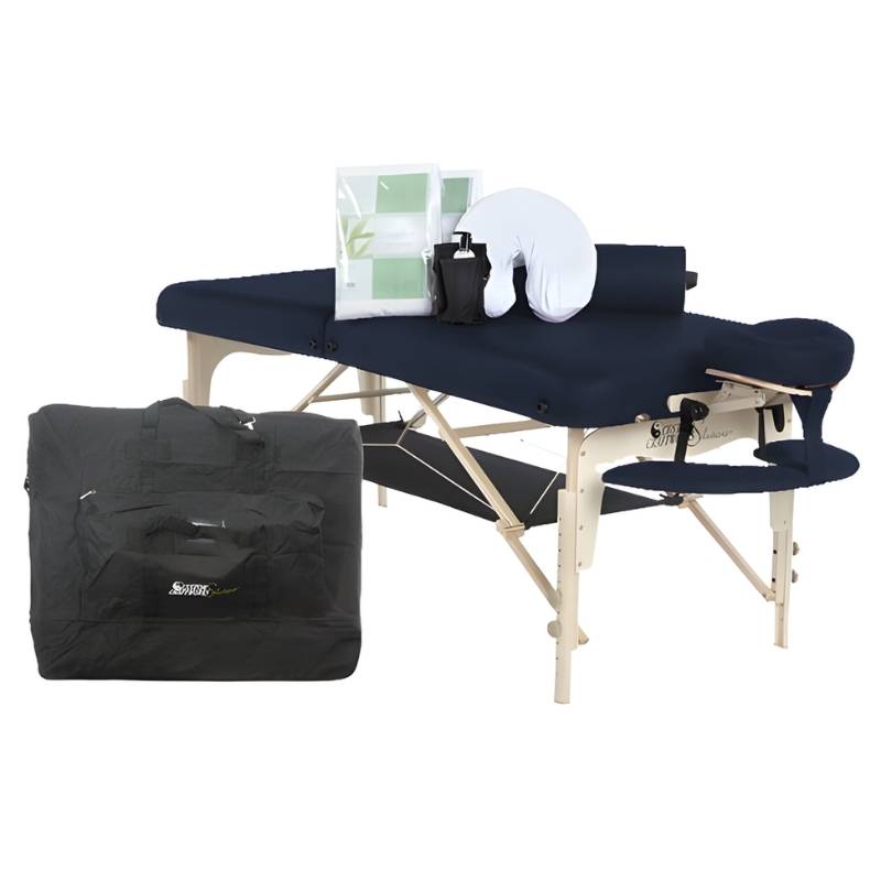 Custom Crafts Luxor Practice Essentials Kit - navy blue table in right side view 