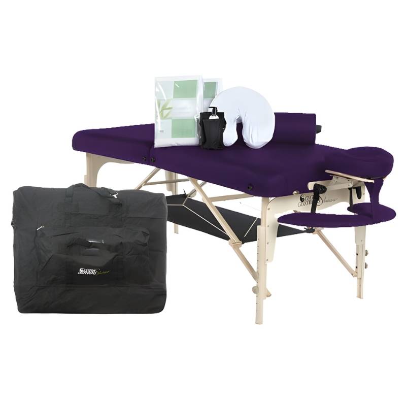 Custom Crafts Luxor Practice Essentials Kit - purple table in right side view 