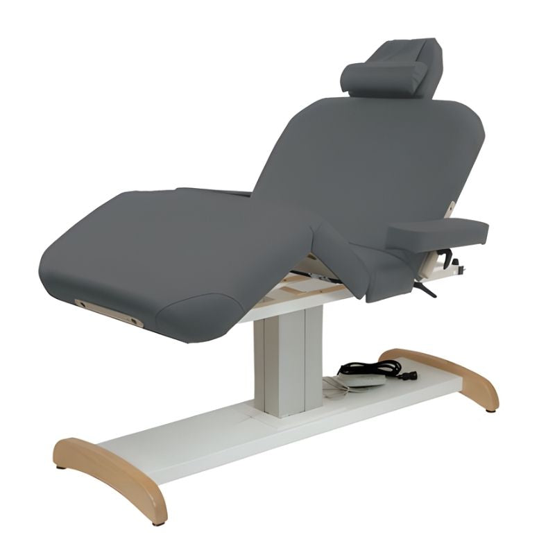 Custom Craftworks Classic Series - Majestic Deluxe Electric Table - Flint gray table left side view