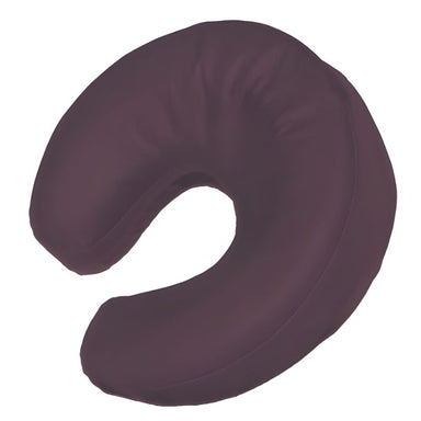 Custom Craftworks Crescent Pillow with Standard Upholstery - CS - Purple U-shaped travel pillow close up
