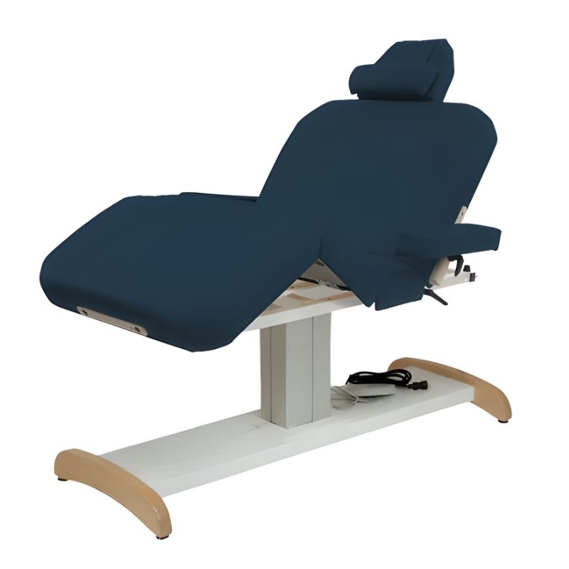 Custom Craftworks Majestic Deluxe Electric Table - Upholstery Tru Touch Upgrade - CS - Peacock variant left side view