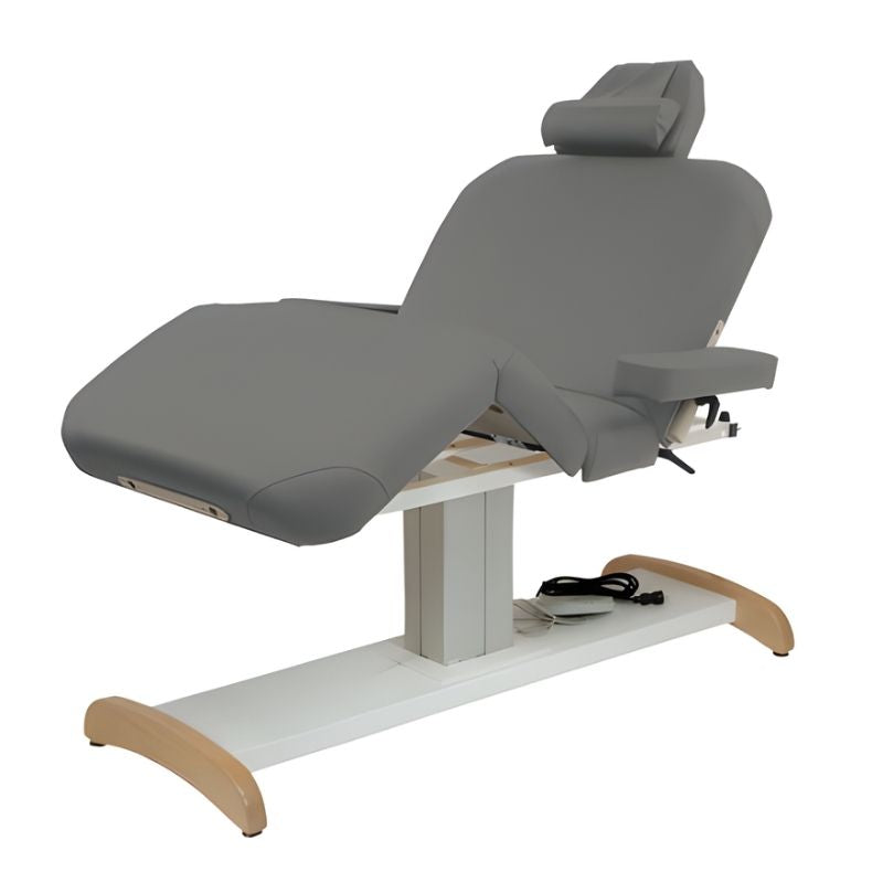 Custom Craftworks Majestic Deluxe Electric Table - Upholstery Tru Touch Upgrade - CS - Steel variant left side view