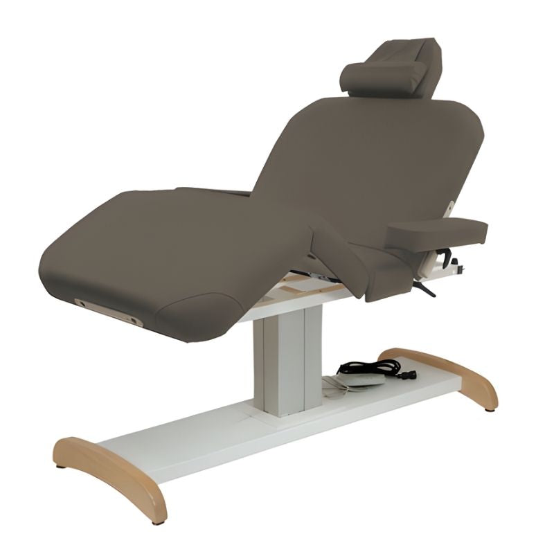 Custom Craftworks Majestic Deluxe Electric Table - Upholstery Tru Touch Upgrade - CS - Taupe variant left side view