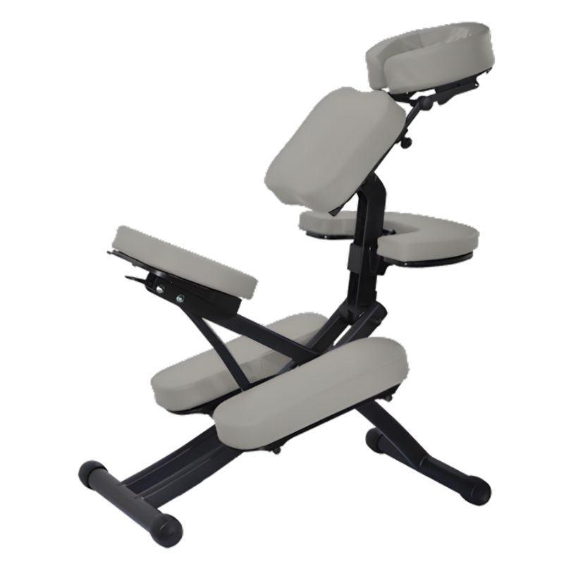 Custom Craftworks Solution Series Cadence Portable Massage Chair - Charcoal chair left side view