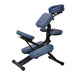 Custom Craftworks Solution Series Cadence Portable Massage Chair - Navy blue chair left side view