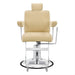 DIR 4All Purpose Reclining Chair - Beige barber chair with chrome base front view