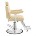 DIR 4All Purpose Reclining Chair - Beige barber chair with chrome base right side view