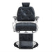 DIR Titan Hydraulic Barber Chair - Barber chair with black leather seat and backrest on a white background
