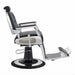 DIR Titan Hydraulic Barber Chair - Barber chair with black and gray design on a white background
