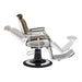 DIR Titan Hydraulic Barber Chair - Barber chair with brown and beige seat on a white background