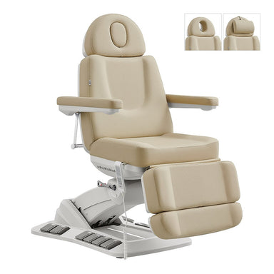 DIR Aurora 4-motor electric medical spa chair in beige - swivel treatment bed with LED lighting