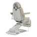 DIR Aurora electric medical spa chair beige - side view with white hydraulic base