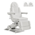 DIR Geneva Electric Gynecology Exam Table with Stirrups — 4-Motor OB GYN Chair - White