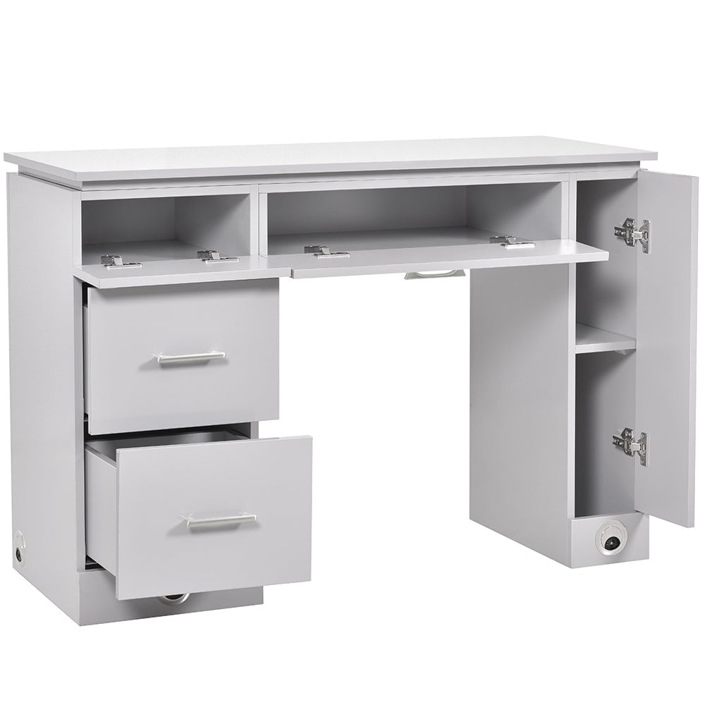 DIR Avalon nail station  in white with storage drawer
