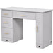 DIR Avalon nail station table in white with storage drawer