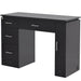 DIR Avalon professional nail desk with black surface and storage compartment