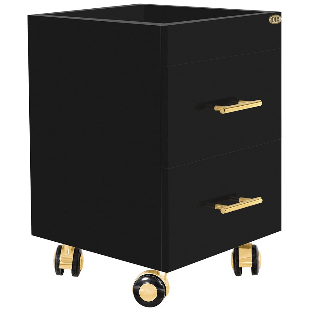DIR Cannes rolling nail cart with black finish