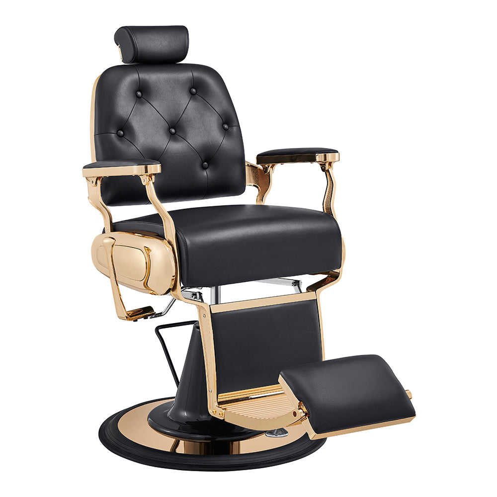 Professional Hydraulic Reclining Chair with Antique Gold Finish