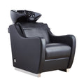 DIR Leona Massage Shampoo Chair - Shiatsu Backwash Station with Vibrating Seat - Black / Sink-White / Sink Support-White