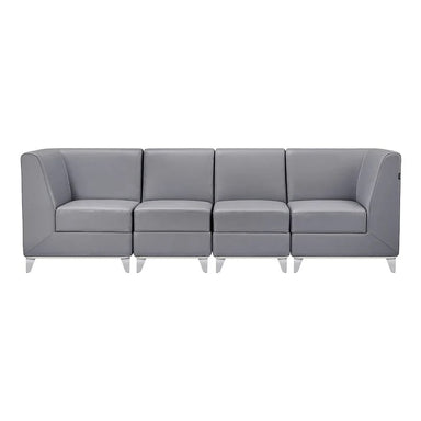 DIR Magic Cubo four-seat modular waiting room couch in professional salon reception area
```
