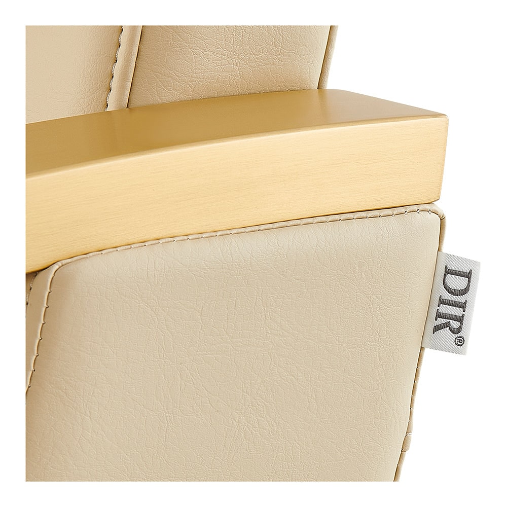 DIR salon styling chair black with gold base 