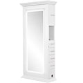 DIR Adonis Single LED Lighted Salon Styling Station - White / Chrome