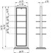 Dir gondola double sided product shelves measurements