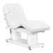 White esthetician massage chair on a white background
