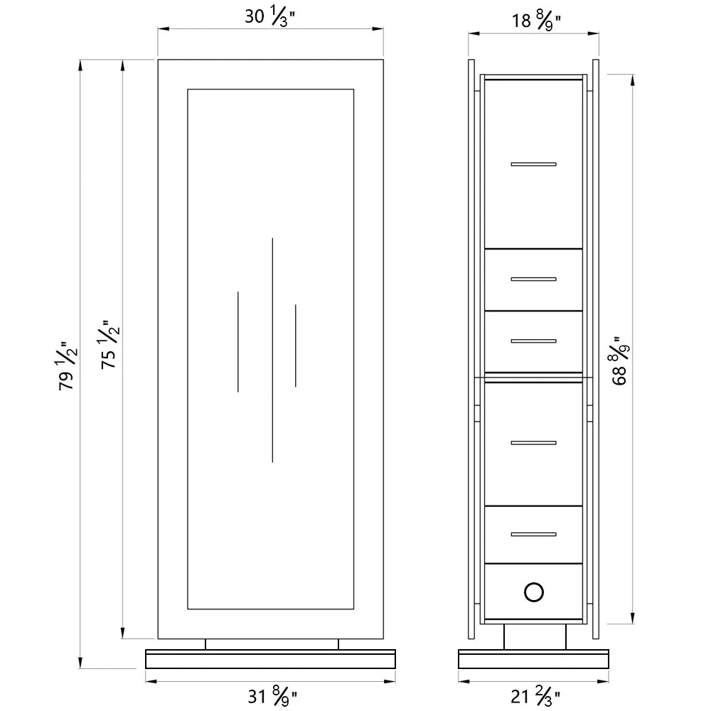 Double sided hair station with led