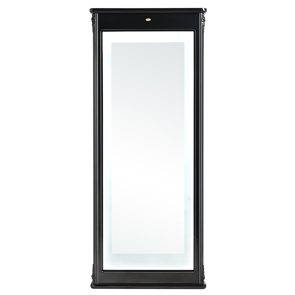 Dir modern lighted hair styling station in black