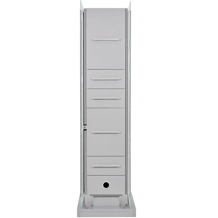 Dir double sided hair salon station in white