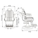 High-end barbershop chair with retro design and full reclining feature