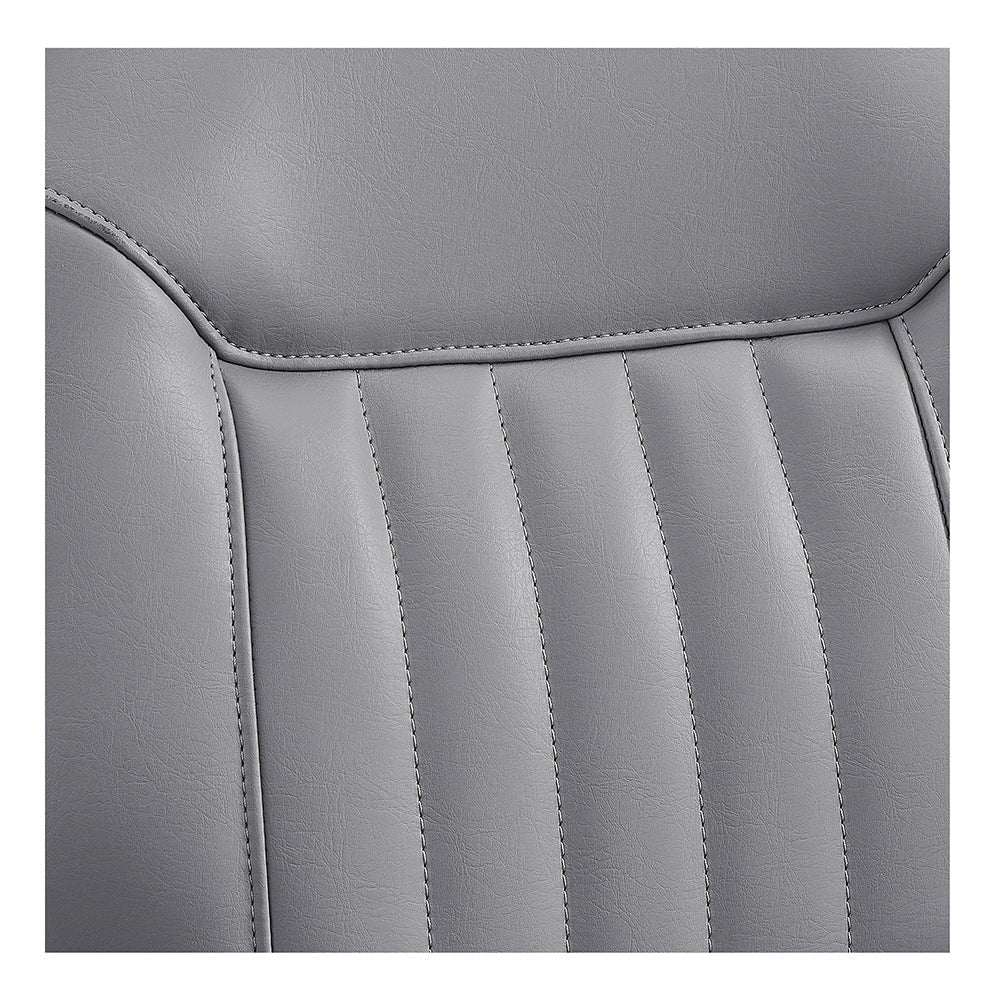 Kaiser professional barber chair upholstery close-up with tufted leather detailing