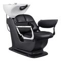 DIR Mochilagon Salon Shampoo Chair with Adjustable Seat - Black / Sink-White