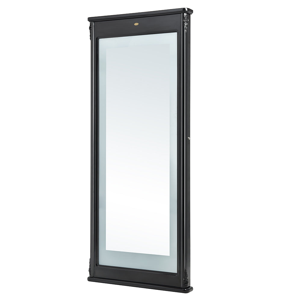 Modern hair station with led light in black